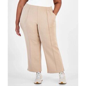 Ideology Women’s Women's Straight-Leg Pull-On Pants, Organic Sand, XL
